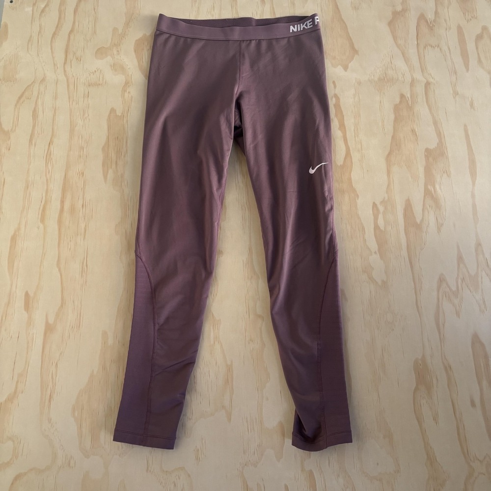 Nike Pro Leggings‎ Womens Medium Purple Compression Running Tight Athletic Pants